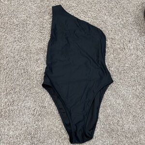 Madewell One-Shoulder One-Piece Swimsuit black small